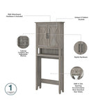 Armoire de rangement de salle de bain à poser au-dessus des toilettes Key West