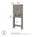 Armoire de rangement de salle de bain à poser au-dessus des toilettes Key West