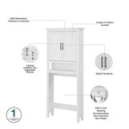Armoire de rangement de salle de bain à poser au-dessus des toilettes Key West