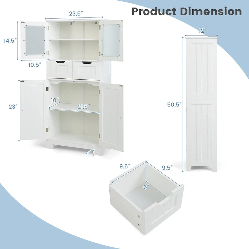 Meuble de rangement de salle de bain avec 2 tiroirs pour cuisine