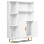 Meuble de rangement au sol, étagère bibliothèque autoportante en bois