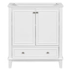 Meuble de rangement de salle de bain 30 po, meuble-lavabo de salle de bain avec portes, tiroirs, étagère réglable