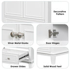 Meuble de rangement de salle de bain 30 po, meuble-lavabo de salle de bain avec portes, tiroirs, étagère réglable