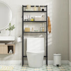 Étagère de rangement 3 niveaux au-dessus des toilettes avec étagères réglables