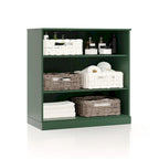 Meuble de salle de bain 100 % bois massif de 81 cm avec étagères réglables