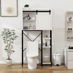 Meuble de rangement de salle de bain au-dessus des toilettes