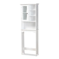 Meuble de Rangement de Salle de Bain Campbell White en Bois Finition pour Toilettes