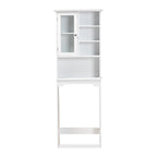 Meuble de Rangement de Salle de Bain Campbell White en Bois Finition pour Toilettes