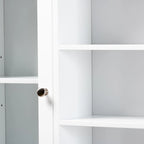 Meuble de Rangement de Salle de Bain Campbell White en Bois Finition pour Toilettes