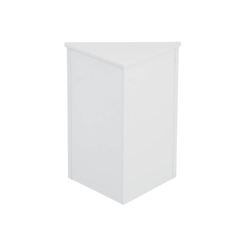 Meuble de rangement d'angle blanc pour salle de bain avec étagères réglables - 17.2W x 17.2D x 31.5H