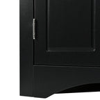 Meuble de rangement d'angle blanc pour salle de bain avec étagères réglables - 17.2W x 17.2D x 31.5H