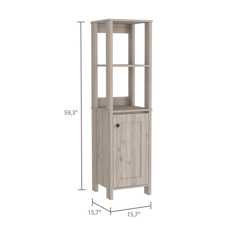 Meuble de salle de bain Arctic avec 4 étagères et une porte