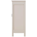 Meuble de rangement de salle de bain sur pied style ferme avec porte coulissante type grange