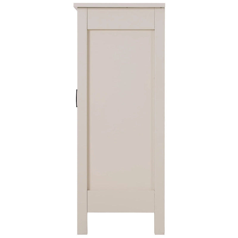 Meuble de rangement de salle de bain sur pied style ferme avec porte coulissante type grange