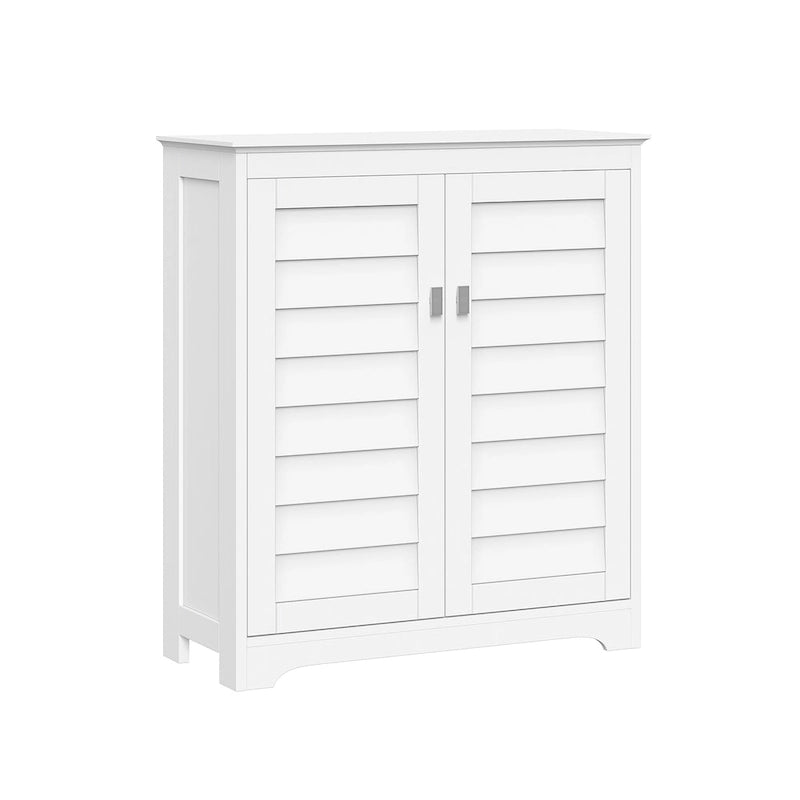 Meuble de rangement et d'organisation Brookfield à deux portes avec étagères réglables pour salle de bain et buanderie - Blanc