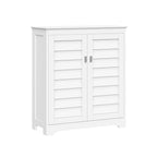 Meuble de rangement et d'organisation Brookfield à deux portes avec étagères réglables pour salle de bain et buanderie - Blanc