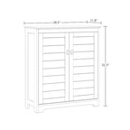 Meuble de rangement et d'organisation Brookfield à deux portes avec étagères réglables pour salle de bain et buanderie - Blanc
