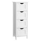 Meuble de rangement de salle de bain sur pied en bois blanc de 11,8 po.