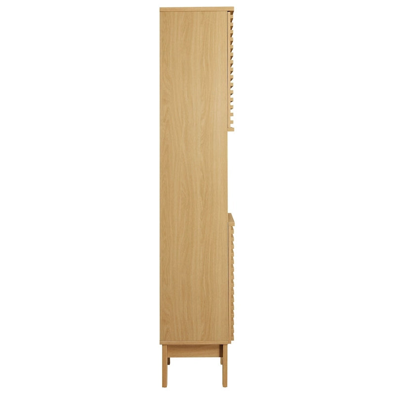 Meuble de rangement haut et étroit pour salle de bain