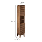Meuble de rangement haut et étroit pour salle de bain