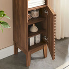 Meuble de rangement haut et étroit pour salle de bain