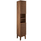 Meuble de rangement haut et étroit pour salle de bain