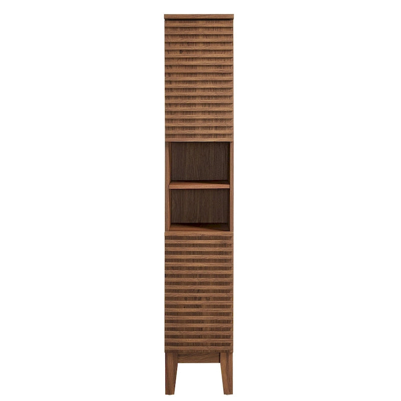Meuble de rangement haut et étroit pour salle de bain