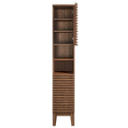 Meuble de rangement haut et étroit pour salle de bain