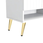 Meuble à chaussures moderne en bois avec portes et étagères réglables