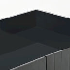 Meuble à chaussures moderne en bois avec portes et étagères réglables