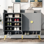 Meuble à chaussures moderne en bois avec portes et étagères réglables