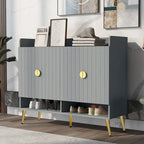 Meuble à chaussures moderne en bois avec portes et étagères réglables