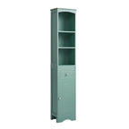 Meuble de rangement de salle de bain autoportant de 170 cm de haut avec portes et étagères réglables - 173 cm de haut