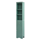 Meuble de rangement de salle de bain autoportant de 170 cm de haut avec portes et étagères réglables - 173 cm de haut
