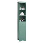 Meuble de rangement de salle de bain autoportant de 170 cm de haut avec portes et étagères réglables - 173 cm de haut