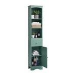 Meuble de rangement de salle de bain autoportant de 170 cm de haut avec portes et étagères réglables - 173 cm de haut