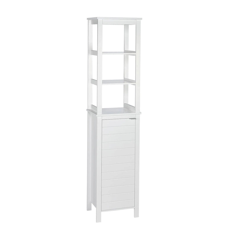 Meuble de rangement haut de salle de bain Madison à porte unique avec étagères intérieures ouvertes et réglables
