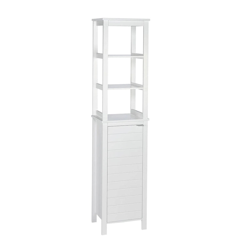 Meuble de rangement haut de salle de bain Madison à porte unique avec étagères intérieures ouvertes et réglables