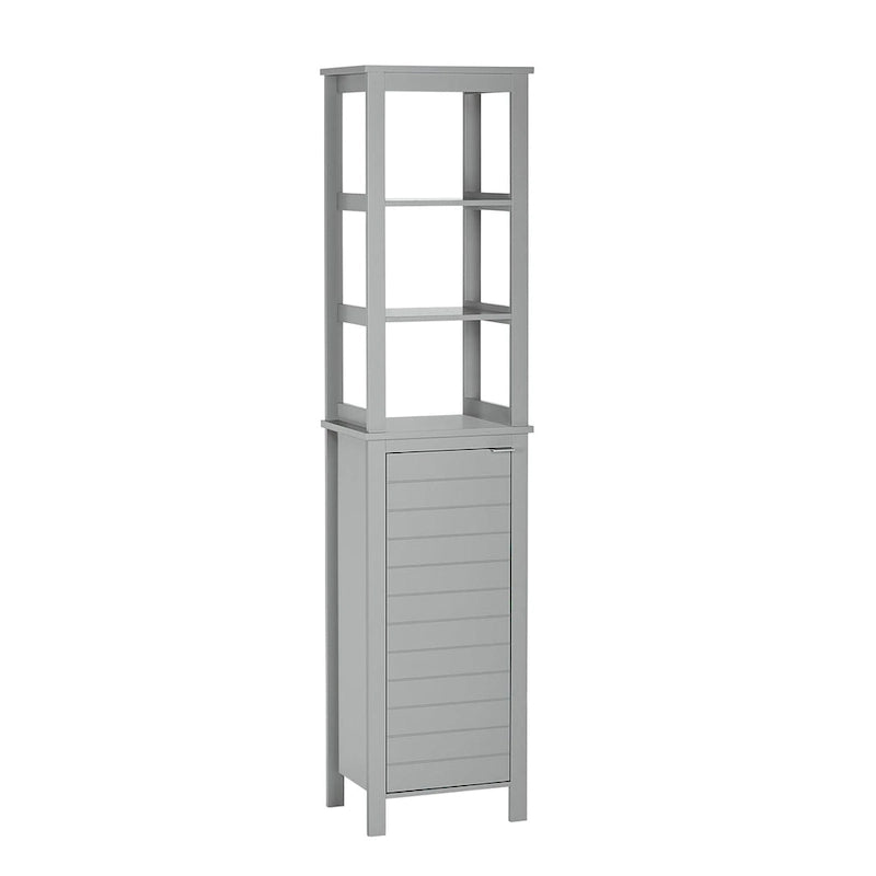 Meuble de rangement haut de salle de bain Madison à porte unique avec étagères intérieures ouvertes et réglables
