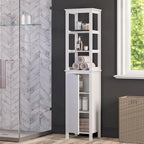 Meuble de rangement haut de salle de bain Madison à porte unique avec étagères intérieures ouvertes et réglables
