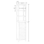 Meuble de rangement haut de salle de bain Madison à porte unique avec étagères intérieures ouvertes et réglables