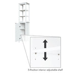 Meuble de rangement haut de salle de bain Madison à porte unique avec étagères intérieures ouvertes et réglables