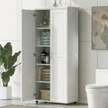 Meuble de rangement à deux portes pour salle de bain, bureau, étagère réglable, panneau MDF