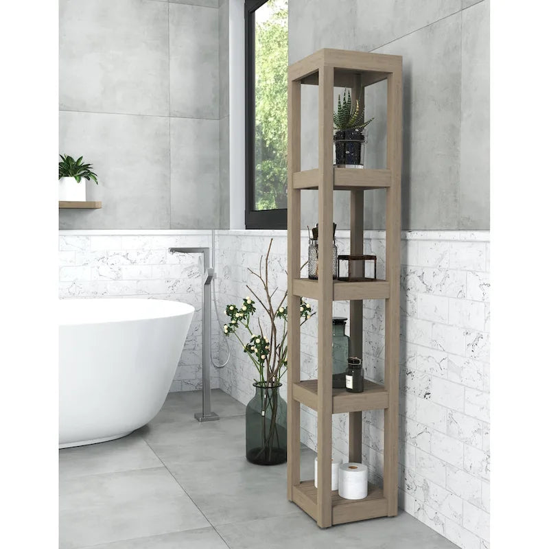 Le support de bain carré en teck Sula Original