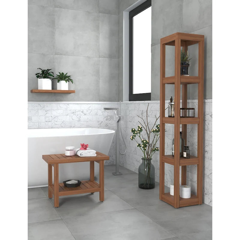 Le support de bain carré en teck Sula Original
