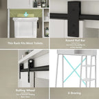 Meuble de rangement pour toilettes avec porte-rouleau de papier toilette – 11,81P x 32,49L x 60,63H