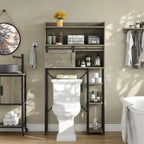 Meuble de rangement pour toilettes avec porte-rouleau de papier toilette – 11,81P x 32,49L x 60,63H