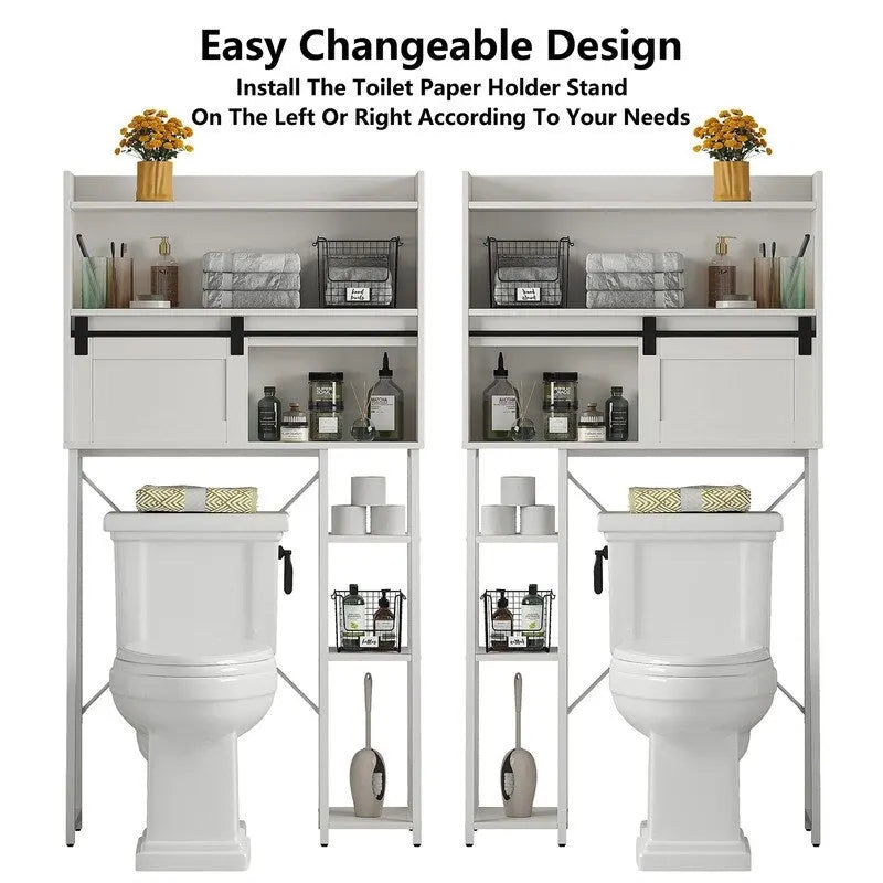 Meuble de rangement pour toilettes avec porte-rouleau de papier toilette – 11,81P x 32,49L x 60,63H