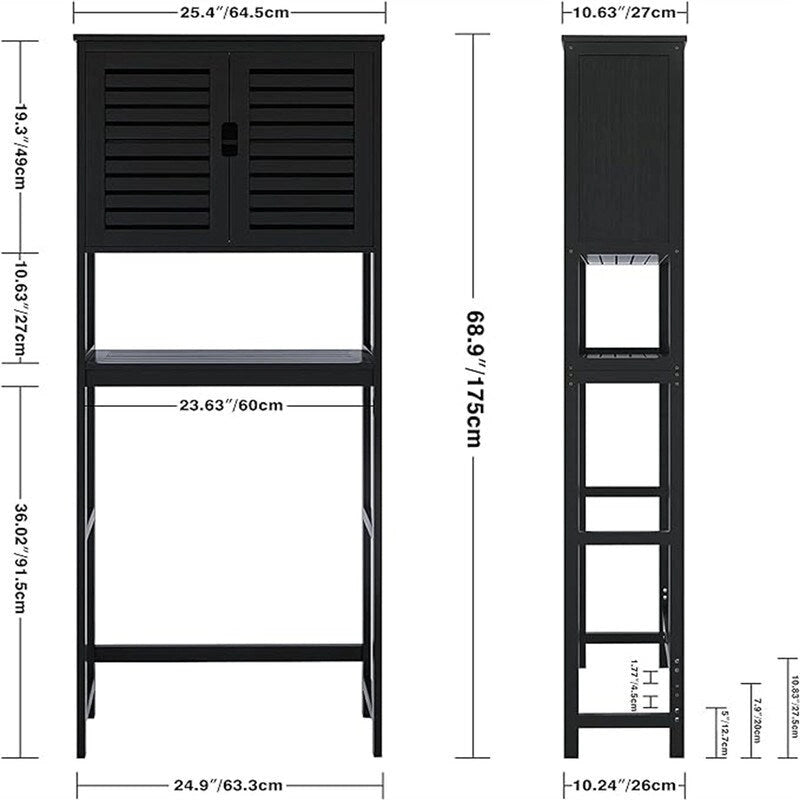 Meuble de Rangement Salle de Bain - 10.63P x 25.4L x 68.9H