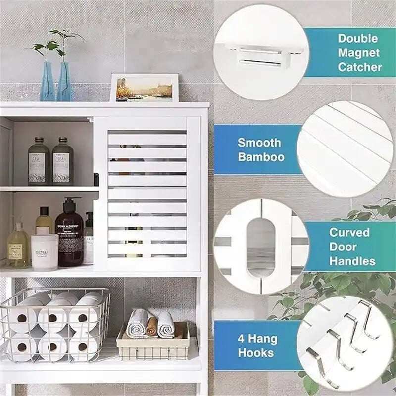 Meuble de Rangement Salle de Bain - 10.63P x 25.4L x 68.9H